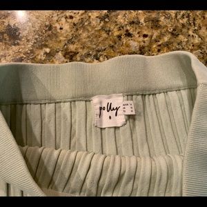 Princess Polly Pale Green Pleated Body Con Skirt Size 10